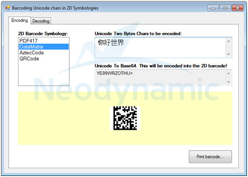 Decoding-Unicode-In-2D-Data-Matrix